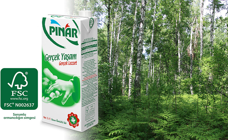 Pınar Süt, ormanları koruyan paketlerde